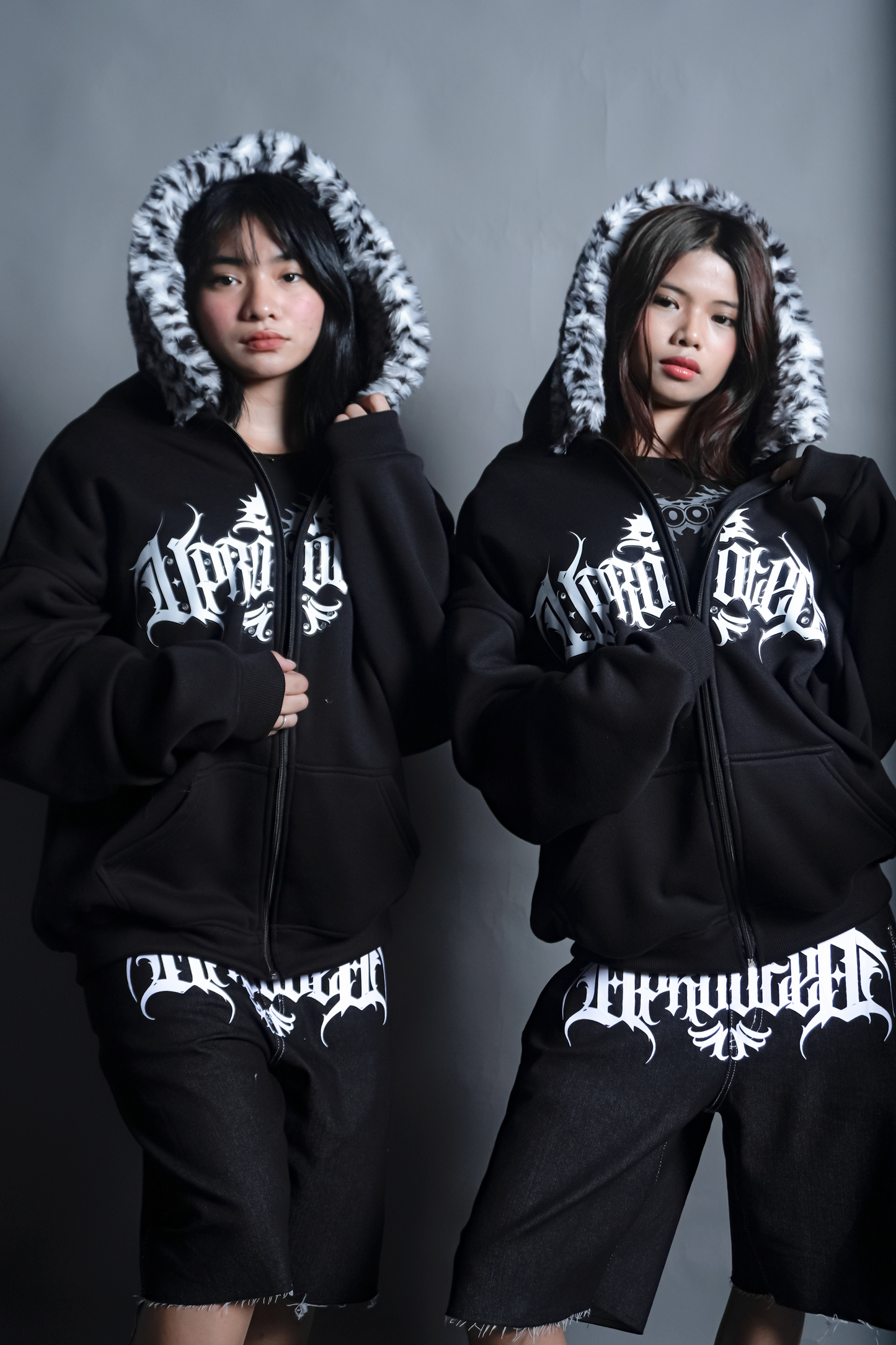 "FROST FANG" FULL ZIPPED HEAVY WEIGHT HOODIE