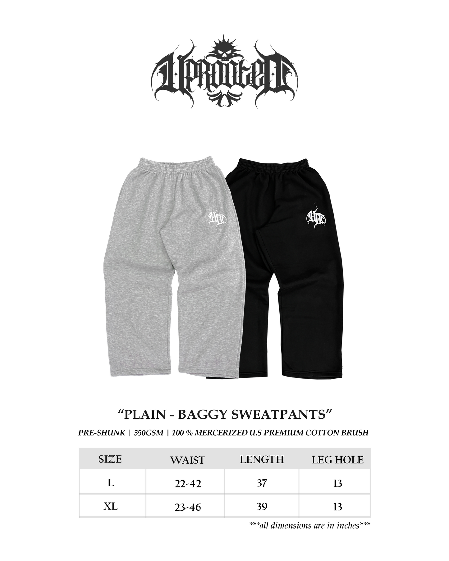 SIGNATURE PLAIN "BAGGY SWEAT PANTS" PHANTOM BLACK