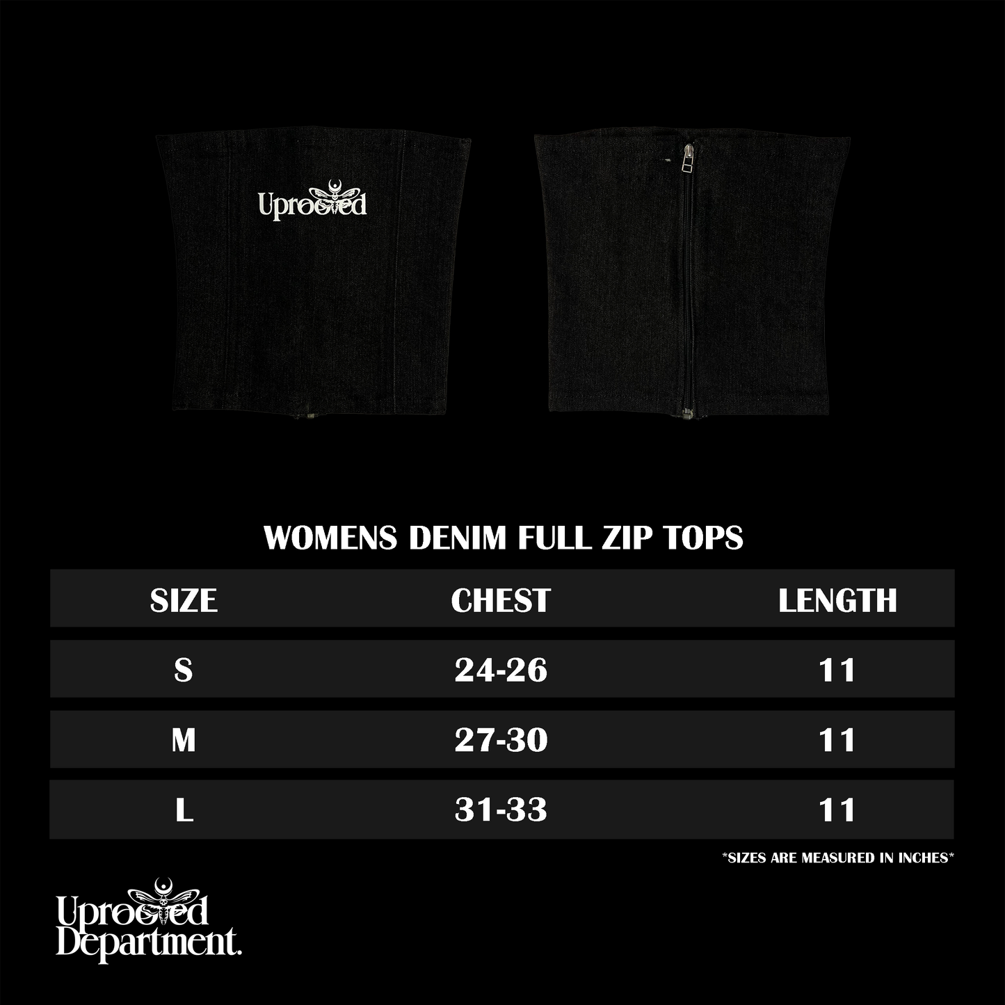 WOMENS DENIM TUBE TOPS
