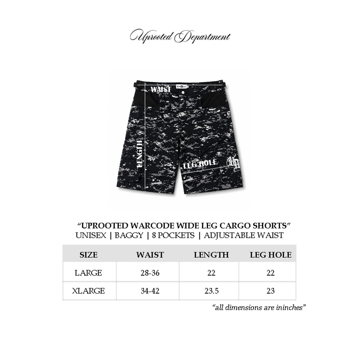 "Moss" Wide Leg Cargo Shorts
