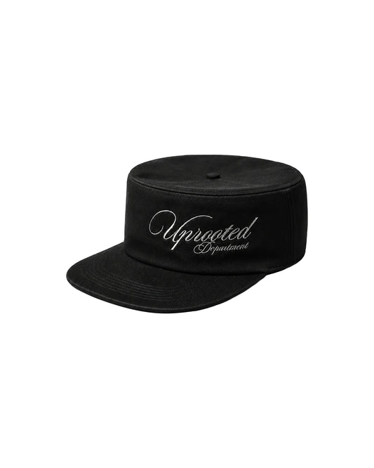"MIDNIGHT" FLAT TOP PILLBOX CAP