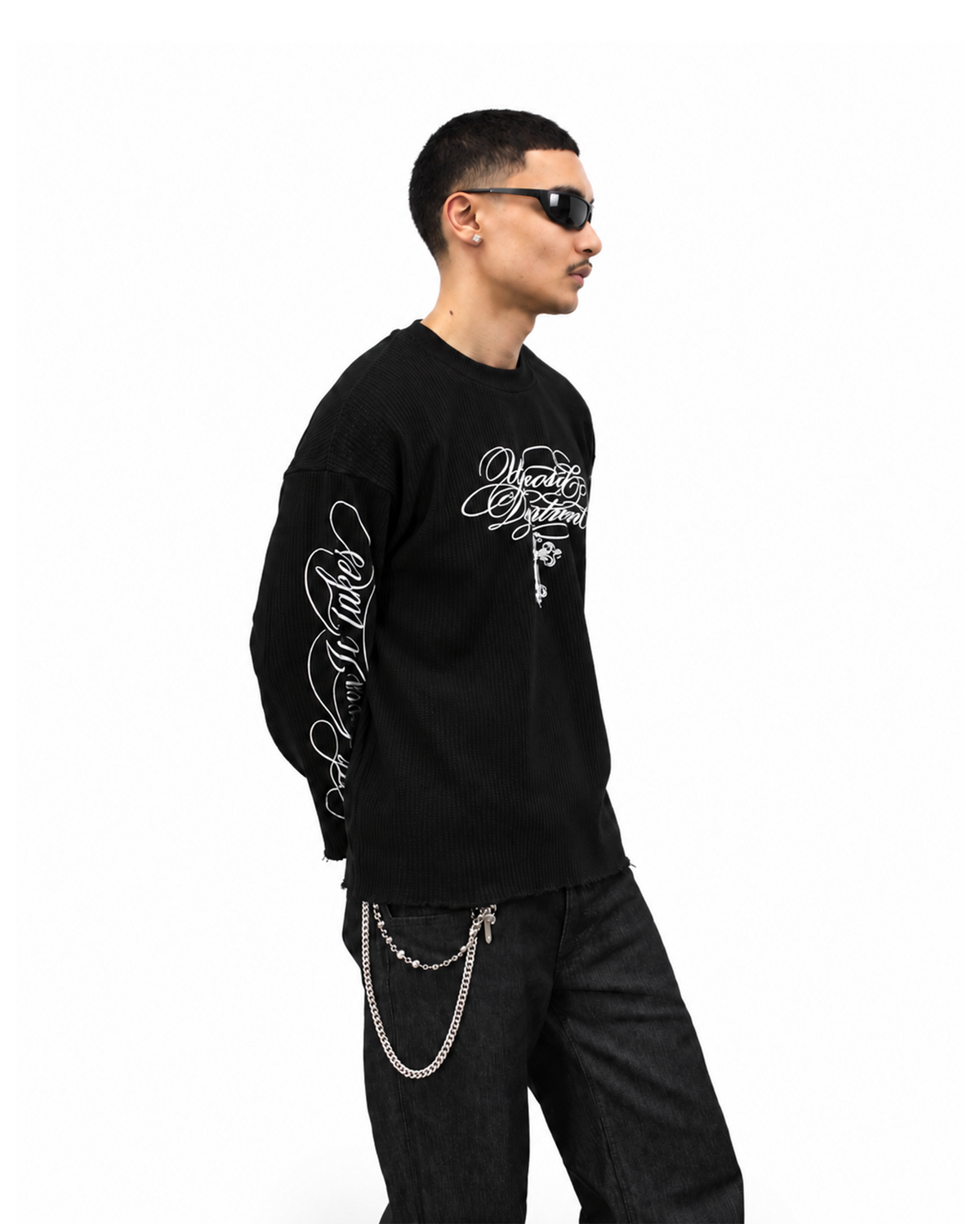 UPROOTED DEPARTMENT Raw Hem Long Sleeve Shirt – 220 GSM CVC Cropped Boxy Fit