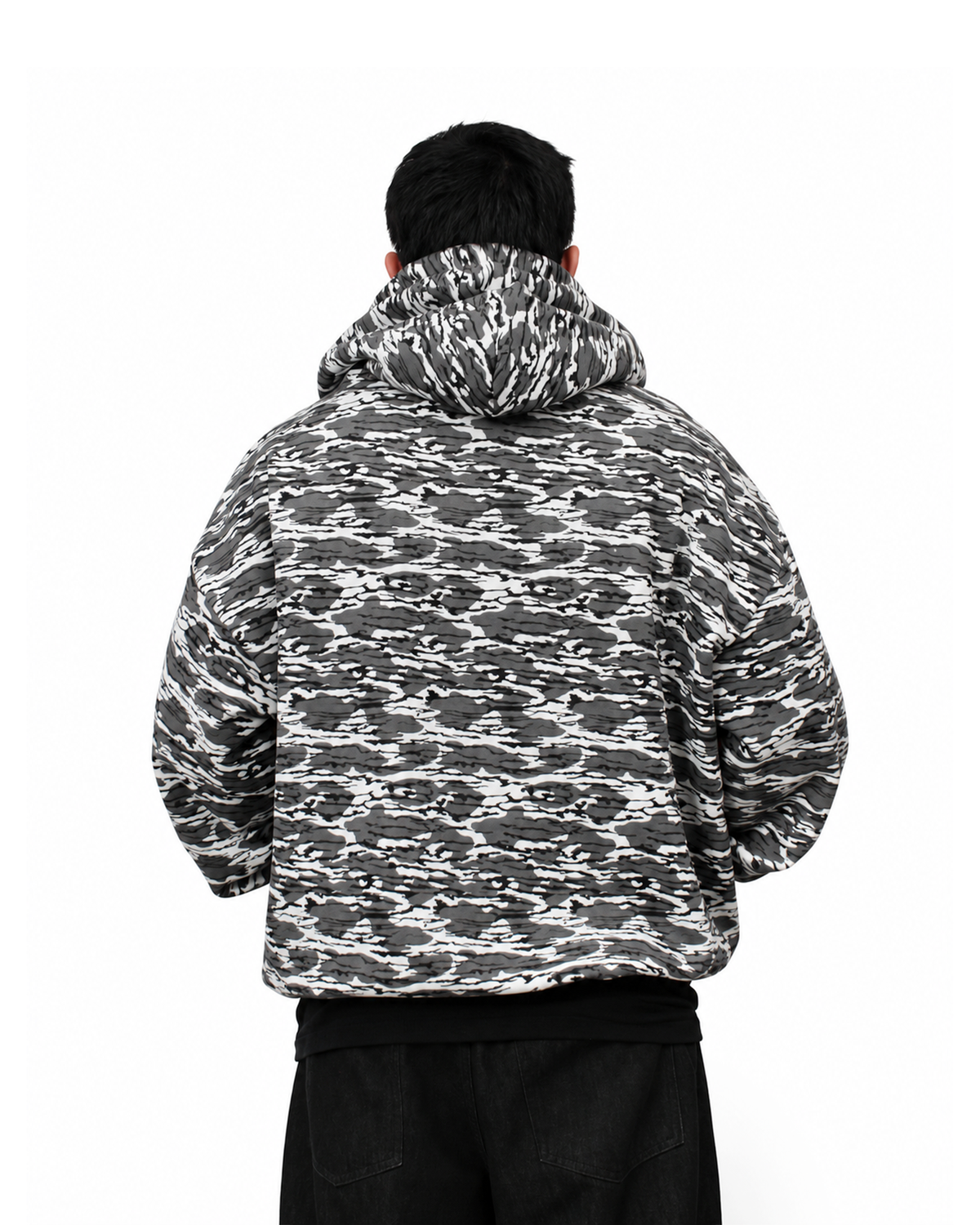 UPROOTED GHOSTLINE CAMO HOODIE 450GSM HEAVYWEIGHT BOXY FULL ZIP HOODIE – OVERSIZED PINK COTTON FLEECE STREETWEAR JACKET (Copy)