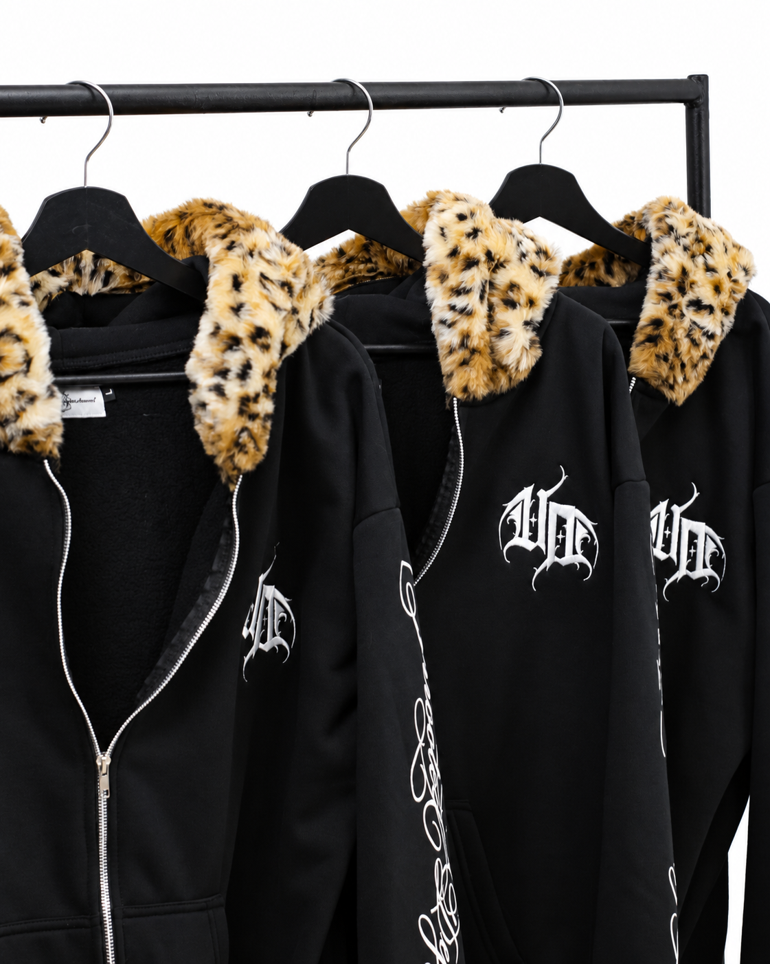 Uprooted "SABER FANG" Fur Zip hoodie Oversized Fit