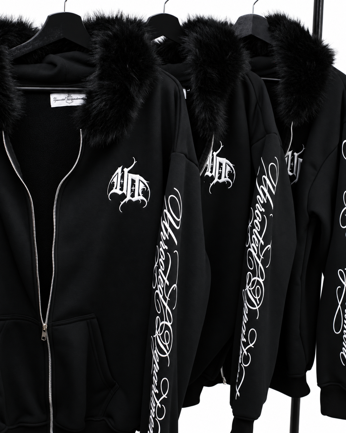 Uprooted "SHADOW FANG" Fur Zip hoodie Oversized Fit