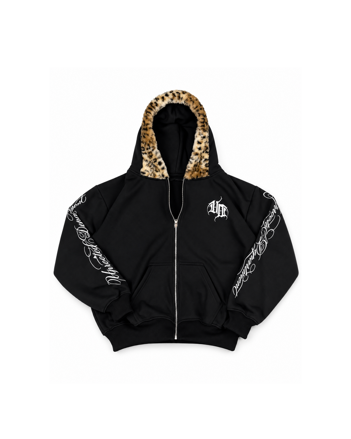 Uprooted "SABER FANG" Fur Zip hoodie Oversized Fit