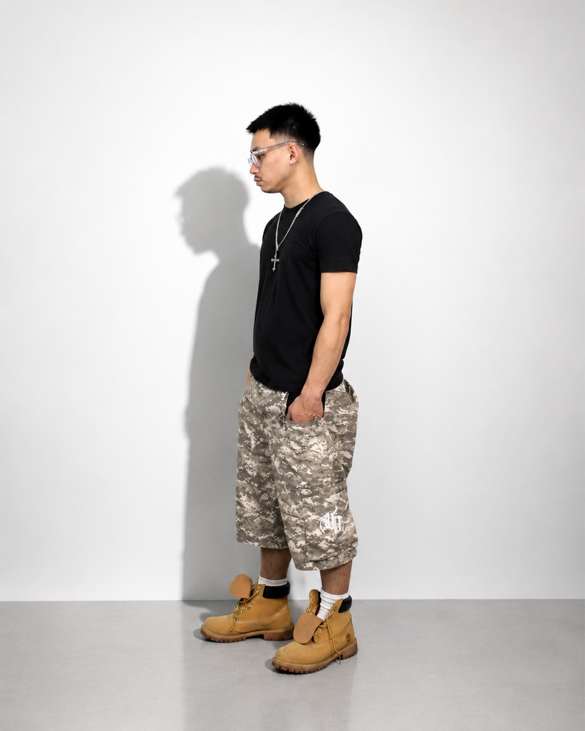 "Dessert" Wide Leg Cargo Shorts