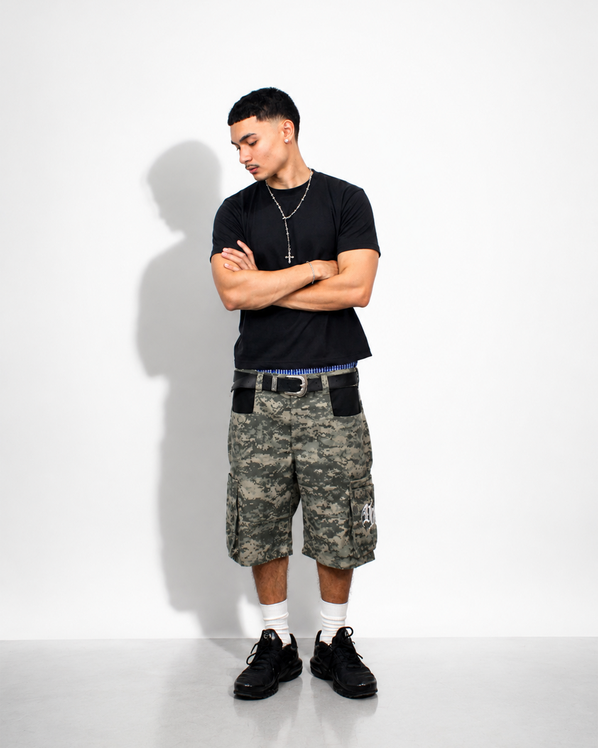 "Moss" Wide Leg Cargo Shorts