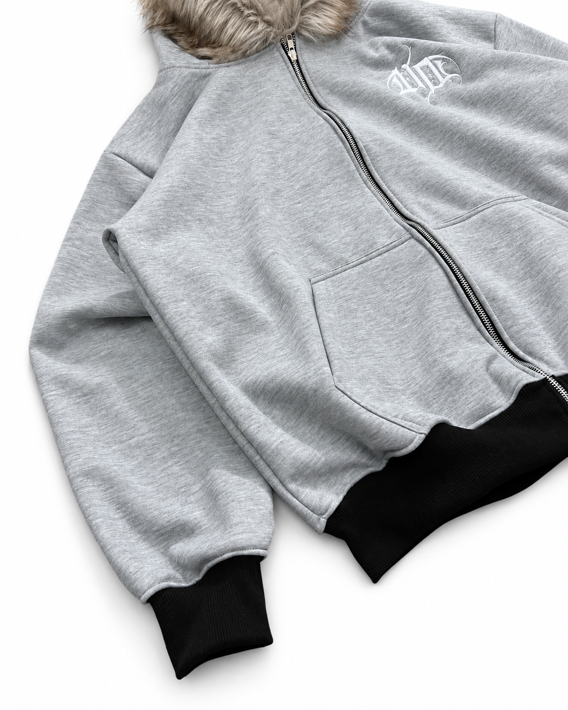 Uprooted "WINTER FANG" Fur Zip hoodie Oversized Fit