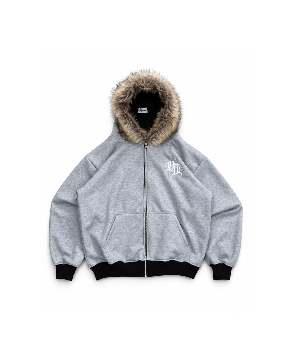 Uprooted "WINTER FANG" Fur Zip hoodie Oversized Fit