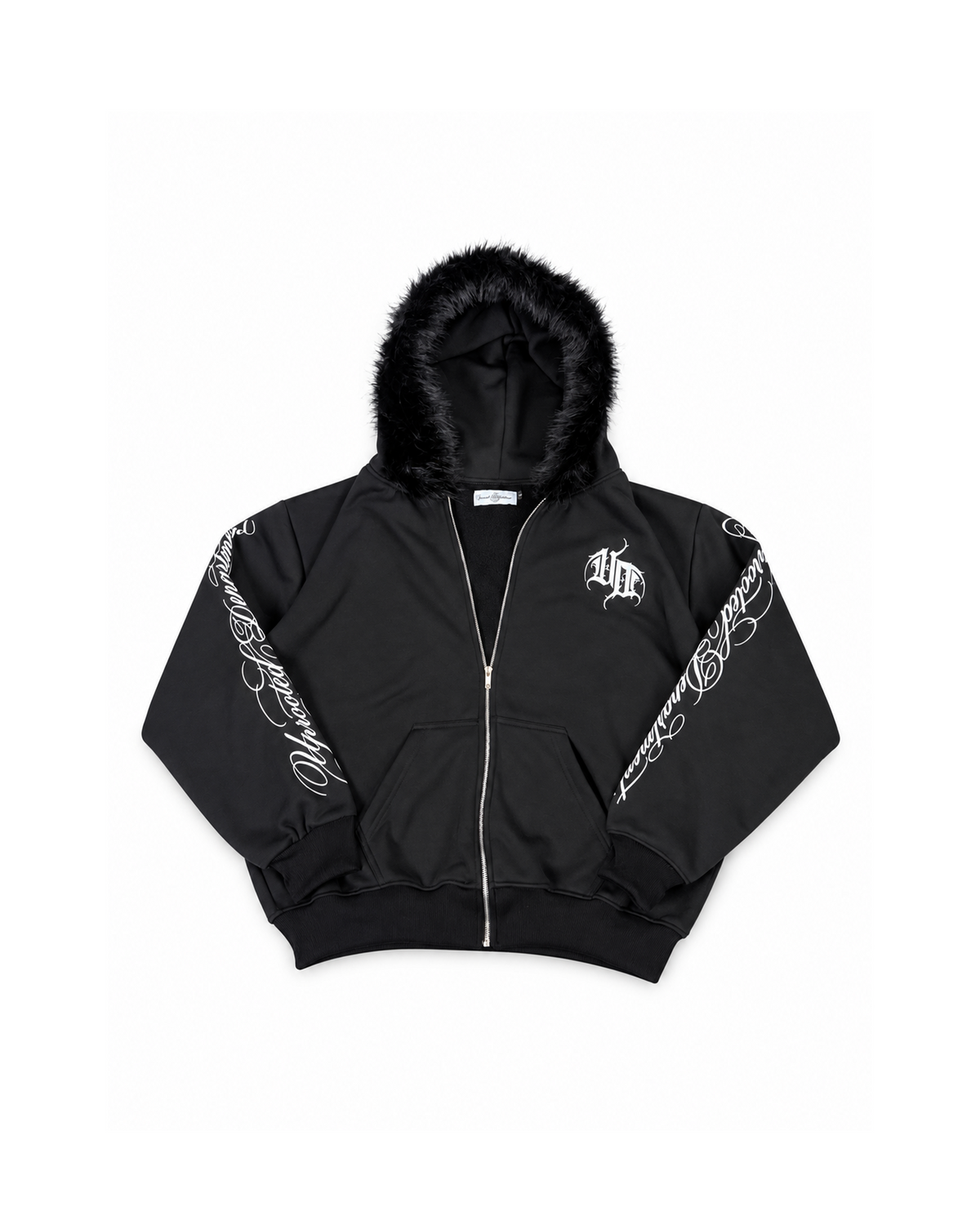 Uprooted "SHADOW FANG" Fur Zip hoodie Oversized Fit